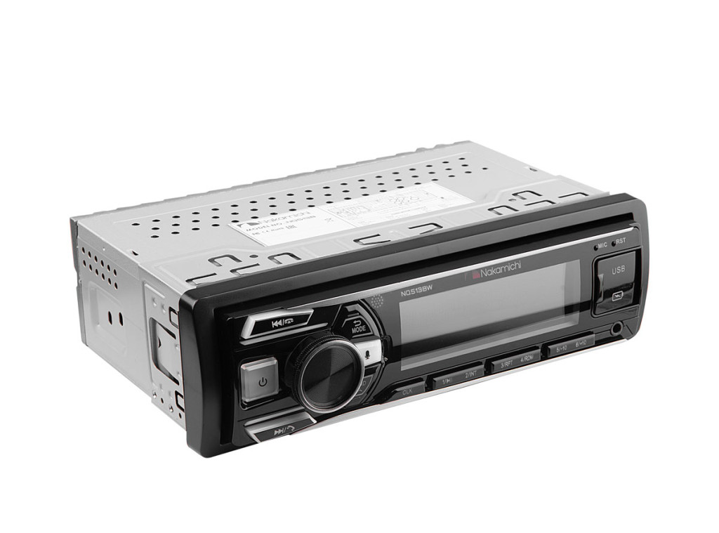 Nakamichi NQ513BW/ 1 din медиа-ресивер, USB, AUX, ВТ, ПДУ, 4*50 Вт, бел./
