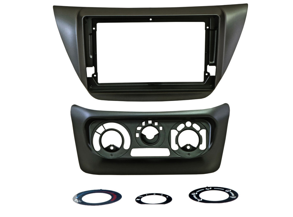 Рамка для UMS  MITSUBISHI Lancer-9 2000-2010 BLACK с переносом управления кондиционером, 9"