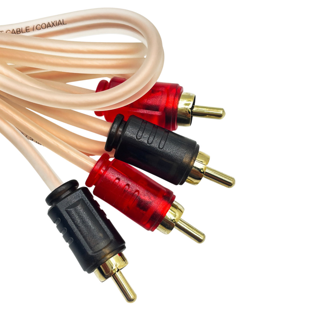 SWAT SIL-210 межблочный кабель 2RCA-2RCA, 1.0 метр, коаксиал, прозрачный, медь