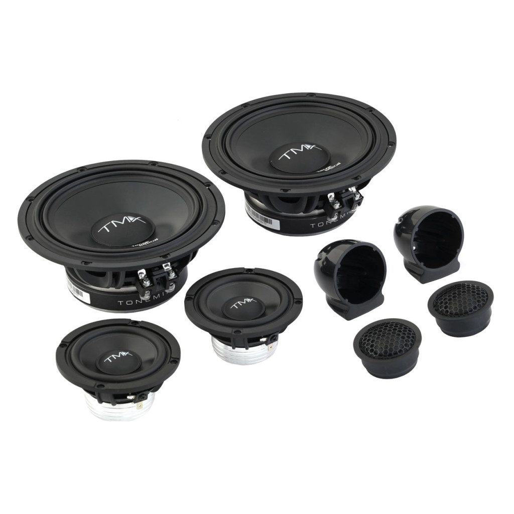 Tonemix ICN-6.3A-GR / 3-x полосная компонентная акустика, НЧ/СЧ-динамик 6,5" (165 мм), СЧ-динамик 3,5" (90 мм), ВЧ-динамик 1,06" (27 мм) шелк, RMS 120