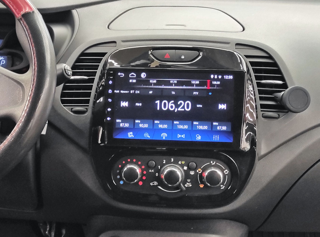 Рамка для UMS  RENAULT Kaptur 2015+ (Manual/Auto AC), 9" 