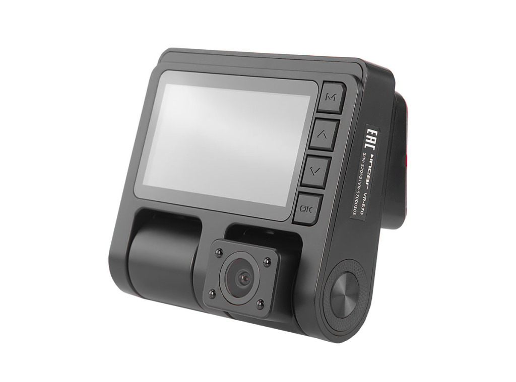 Видеорегистратор двухкамерный INCAR VR-570/Экран IPS 2.45", H.264, AVI, JPEG, 1920*1080 /