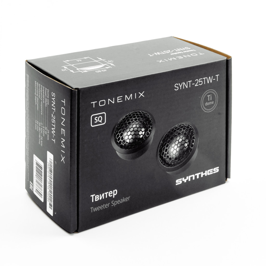 Tonemix SYNT-25TW-T /  ВЧ-динамик 1,0" (25,4 мм) титан, RMS 30 Вт, 4 Ом, диапазон частот 2,7 кГц - 26 кГц