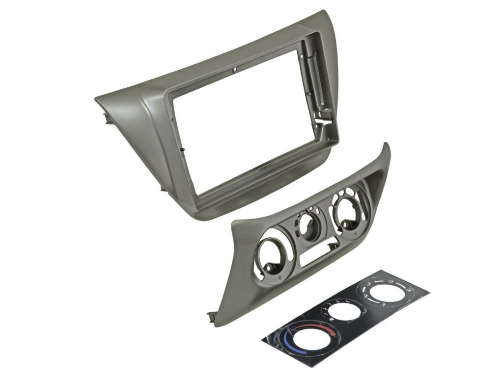 Рамка для UMS  MITSUBISHI Lancer-9 2000-2010 SILVER с переносом управления кондиционером, 9"