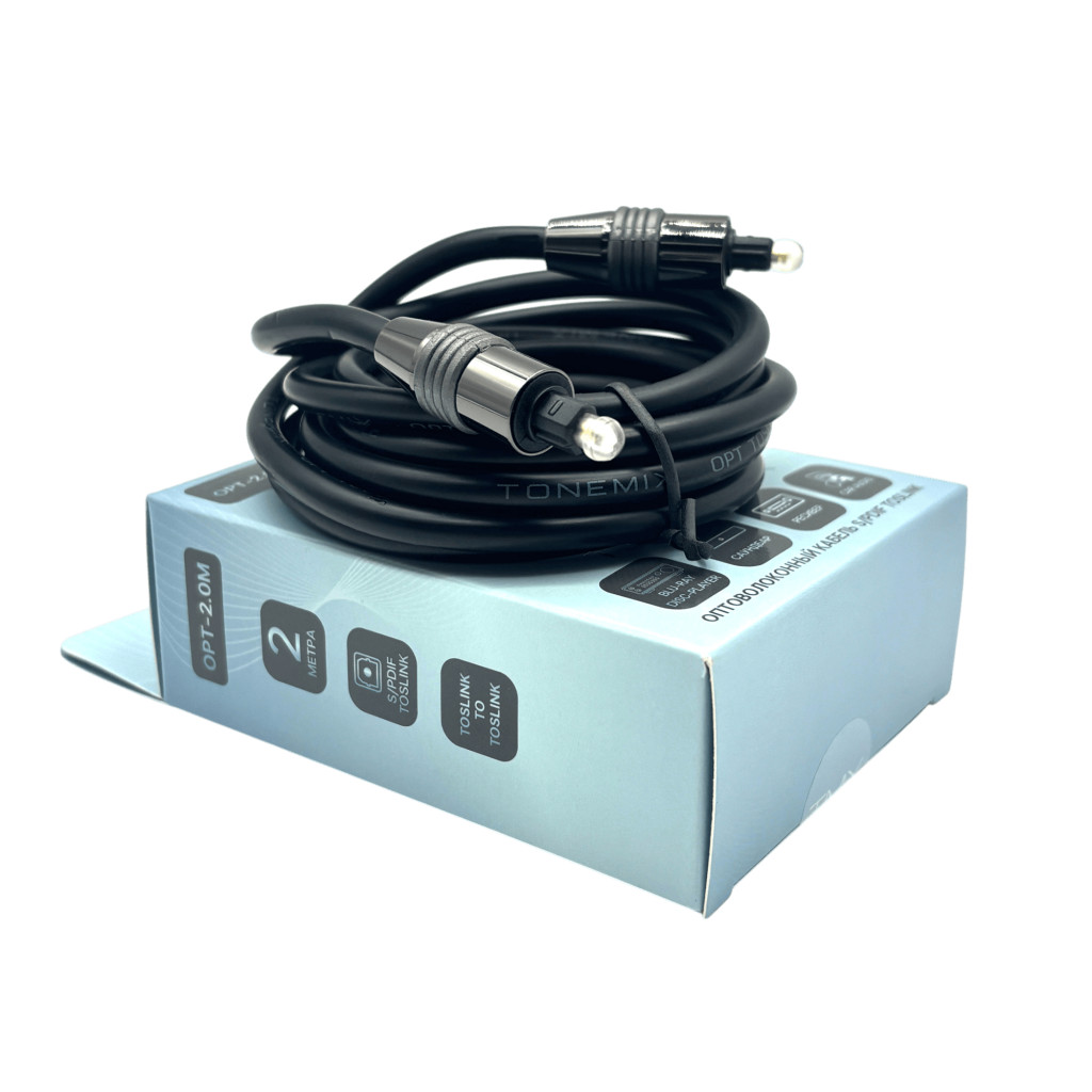 Tonemix OPT-2.0M оптический кабель Toslink-Toslink, 2.0 метра, Optical Cable