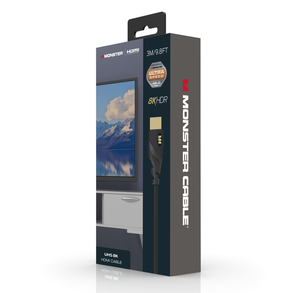 Monster Cable Essentials, HDMI кабель, 8K, UHS, 3m
