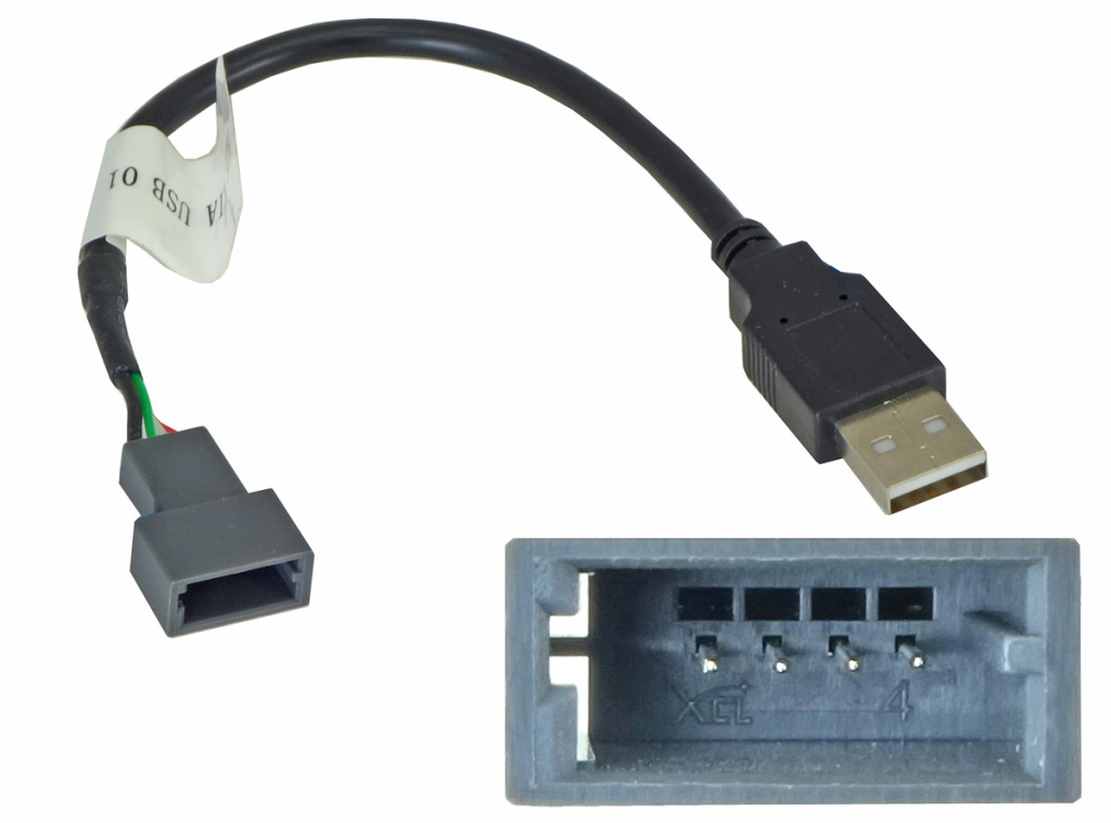 USB-переходник KIA, HYUNDAI для подключения магнитолы INCAR к штатному разъему USB